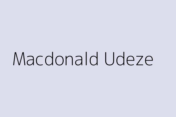 Macdonald Udeze